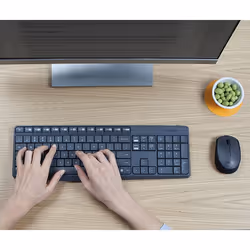 Logitech MK235 tastiera Mouse incluso Casa USB QWERTY US International Grigio - Vista aggiuntiva 8