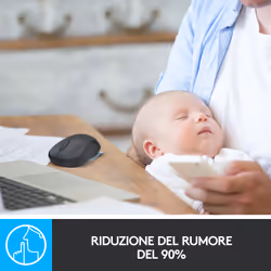 Logitech M220 SILENT Mouse Wireless, 2,4 GHz con Ricevitore USB, Tracciamento Ottico 1000 DPI, Durata Batteria di 18 Mesi, Ambidestro, Compatibile con PC, Mac, Laptop - Vista aggiuntiva 4