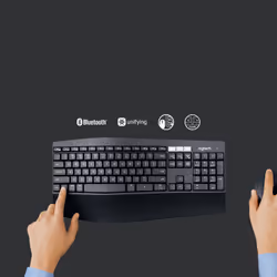 Logitech MK850 Performance tastiera Mouse incluso Universale RF senza fili + Bluetooth QWERTZ Tedesco Nero - Vista aggiuntiva 6