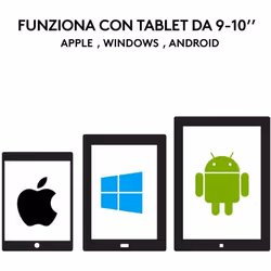Logitech Universal Folio Cover iPad o Tablet con Tastiera Bluetooth Wireless, Per la maggior parte dei tablet da 9-10", iOS, ‎Android, Windows, ‎Italiano Qwerty, Nero - Vista aggiuntiva 8
