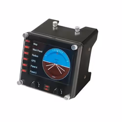 Logitech G Flight Instrument Panel Nero USB 2.0 Simulazione di Volo Analogico/Digitale PC - Vista aggiuntiva 5