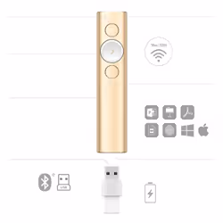 Logitech Spotlight puntatore wireless Bluetooth/RF Oro - Vista aggiuntiva 6