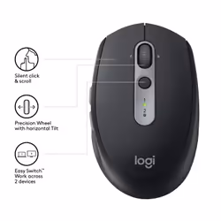 Logitech M590 Multi-Device Silent mouse Ufficio Mano destra RF senza fili + Bluetooth Ottico 1000 DPI - Vista aggiuntiva 4