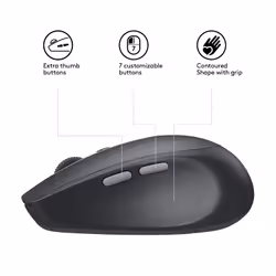 Logitech M590 Multi-Device Silent mouse Ufficio Mano destra RF senza fili + Bluetooth Ottico 1000 DPI - Vista aggiuntiva 5