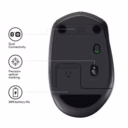 Logitech M590 Multi-Device Silent mouse Ufficio Mano destra RF senza fili + Bluetooth Ottico 1000 DPI - Vista aggiuntiva 6