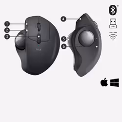 Logitech MX Ergo mouse Ufficio Mano destra RF senza fili + Bluetooth Trackball 440 DPI - Vista aggiuntiva 6