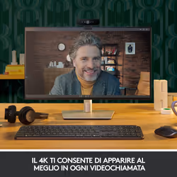 Logitech Brio Stream webcam 4096 x 2160 Pixel USB 3.2 Gen 1 (3.1 Gen 1) Nero - Vista aggiuntiva 7