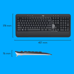 Logitech Advanced MK540 tastiera Mouse incluso Universale USB QWERTZ Svizzere Nero, Bianco - Vista aggiuntiva 7