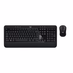 Logitech ADVANCED Combo Wireless Keyboard and Mouse, Full-size (100%), Cablato, USB, QWERTY, Nero, Mouse incluso