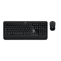 Logitech ADVANCED Combo Wireless Keyboard and Mouse tastiera Mouse incluso Ufficio USB QWERTY Inglese UK Nero