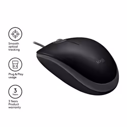 Logitech B110 Silent mouse Ufficio Ambidestro USB tipo A Ottico 1000 DPI - Vista aggiuntiva 6