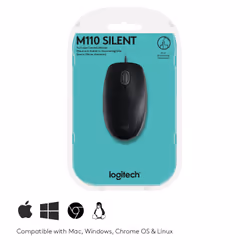 Logitech B110 Silent mouse Ufficio Ambidestro USB tipo A Ottico 1000 DPI - Vista aggiuntiva 7