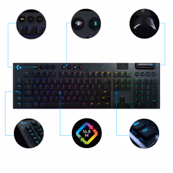 Logitech G G915 tastiera Gaming RF senza fili + Bluetooth QWERTY Inglese UK Carbonio - Vista aggiuntiva 6
