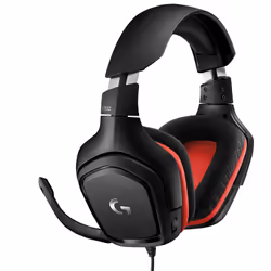 Logitech G G332, Cablato, Gaming, 20 - 20000 Hz, 280 g, Auricolare, Nero, Rosso