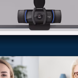 Logitech C920S HD Pro Webcam, Videochiamata Full HD 1080p/30fps, Audio Stereo ‎Chiaro, ‎Correzione Luce HD, Privacy Shutter, Per Skype, Zoom, FaceTime, Hangouts, ‎‎PC/Mac/Laptop/Tablet/XBox‎, Nero - Vista aggiuntiva 4