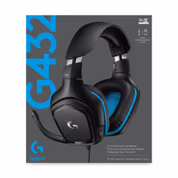 Logitech G G432 Auricolare Cablato A Padiglione Gaming Nero, Blu - Vista aggiuntiva 7