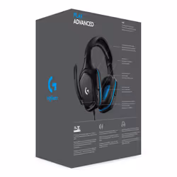 Logitech G G432 Auricolare Cablato A Padiglione Gaming Nero, Blu - Vista aggiuntiva 8