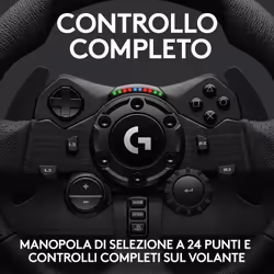 Logitech G G923 Nero USB 2.0 Sterzo + Pedali Analogico/Digitale PC, PlayStation 4, PlayStation 5 - Vista aggiuntiva 5