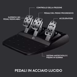 Logitech G G923 Nero USB 2.0 Sterzo + Pedali Analogico/Digitale PC, PlayStation 4, PlayStation 5 - Vista aggiuntiva 7
