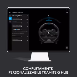 Logitech G G923 Nero USB 2.0 Sterzo + Pedali Analogico/Digitale PC, PlayStation 4, PlayStation 5 - Vista aggiuntiva 8