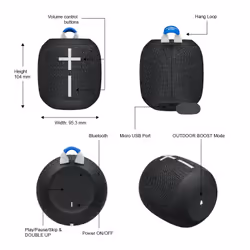 Ultimate Ears Wonderboom 2 Altoparlante portatile stereo Nero - Vista aggiuntiva 6