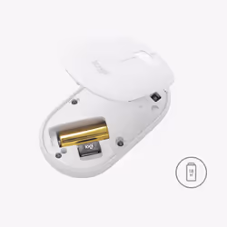 Logitech Pebble, mouse wireless con Bluetooth o ricevitore da 2,4 GHz, mouse per computer con clic silenzioso per laptop, notebook, iPad, PC e Mac - Vista aggiuntiva 7