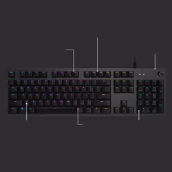Logitech G G512 Carbon tastiera Gaming USB Inglese Carbonio - Vista aggiuntiva 6