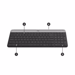 Logitech MK470 tastiera Mouse incluso Universale RF Wireless QWERTZ Svizzere Grafite - Vista aggiuntiva 6