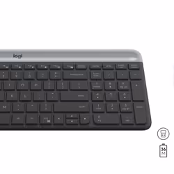 Logitech MK470 tastiera Mouse incluso Universale RF Wireless QWERTY US International Grafite - Vista aggiuntiva 6