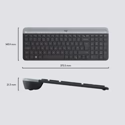 Logitech MK470 tastiera Mouse incluso Universale RF Wireless QWERTY US International Grafite - Vista aggiuntiva 7