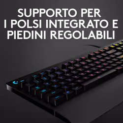 Logitech G Logitech G213 Prodigy Tastiera Gaming Cablata, LIGHTSYNC RGB, Tasti Retroilluminati, Resistente Agli Schizzi, Tasti Personalizzabili, Controlli Dedicati Multimediali, QWERTY Layout Italiano, Nero - Vista aggiuntiva 5