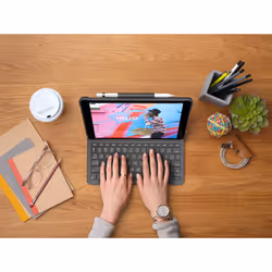 Logitech Slim Folio QWERTY Inglese UK Bluetooth Grafite - Vista aggiuntiva 6