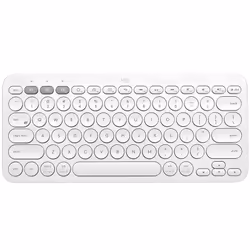 Logitech K380 Multi-Device, Mini, Wireless, Bluetooth, QWERTY, Bianco