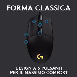 Logitech G G203 Lightsync mouse Gaming USB tipo A 8000 DPI - Vista aggiuntiva 4