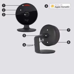 Logitech Circle View Pallottola (forma) Telecamera di sicurezza IP Interno e esterno Scrivania/Parete - Vista aggiuntiva 7