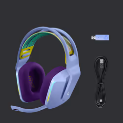 Logitech G G733 Auricolare Wireless A Padiglione Gaming Lillà - Vista aggiuntiva 6