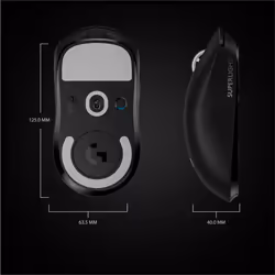 Logitech G Pro X Superlight mouse Gaming Mano destra RF Wireless 25600 DPI - Vista aggiuntiva 8