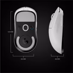 Logitech G Pro X Superlight mouse Gaming Mano destra RF Wireless 25600 DPI - Vista aggiuntiva 8
