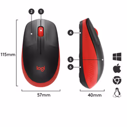 Logitech M190 mouse Ufficio Ambidestro RF Wireless Ottico 1000 DPI - Vista aggiuntiva 6