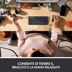 Logitech ERGO M575 Mouse Trackball Wireless - Facile controllo con il pollice, Tracciamento fluido, Design ergonomico e confortevole, per Windows, PC e Mac, con Bluetooth e USB - Vista aggiuntiva 8