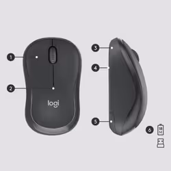 Logitech MK295 Silent Wireless Combo tastiera Mouse incluso Ufficio USB QWERTY US International Grafite - Vista aggiuntiva 7
