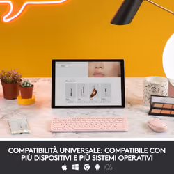 Logitech K380 Multi-Device Tastiera Bluetooth Wireless, Design Easy-Switch, Sottile, Portatile, 2 Anni di Batteria, Funziona con PC, Laptop, Windows, Mac, Android, iPad OS, Apple TV - Vista aggiuntiva 4
