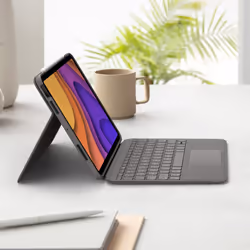 Logitech Folio Touch QWERTZ Svizzere Smart Connector Grigio - Vista aggiuntiva 8