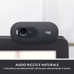 Logitech C505 Webcam HD - Videocamera USB Esterna 720p HD per Desktop o Laptop con Microfono a Lunga Portata, Compatibile con PC o Mac - Vista aggiuntiva 6