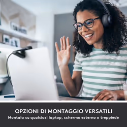 Logitech C505 Webcam HD - Videocamera USB Esterna 720p HD per Desktop o Laptop con Microfono a Lunga Portata, Compatibile con PC o Mac - Vista aggiuntiva 7
