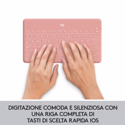 Logitech Keys-To-Go Tastiera Bluetooth, Sottile e Leggera, per iPhone, iPad, Apple TV e tutti i dispositivi iOS. Rosa - Vista aggiuntiva 5