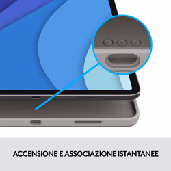 Logitech Combo Touch Custodia con Tastiera per iPad Pro 11 pollici (1a, 2a, 3a gen - 2018, 2020, 2021) - Tastiera Retroilluminata Rimovibile, Trackpad, Smart Connector - Grigio - Vista aggiuntiva 6