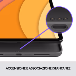 Logitech Combo Touch Custodia con Tastiera per iPad Air (4. gen - 2020) - Tastiera Retroilluminata Rimovibile, Trackpad Click-Anywhere, Smart Connector - Grigio. - Vista aggiuntiva 6