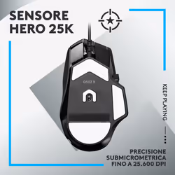 Logitech G G502 X mouse Gaming Mano destra USB tipo A Ottico 25600 DPI - Vista aggiuntiva 4