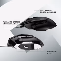 Logitech G G502 X mouse Gaming Mano destra USB tipo A Ottico 25600 DPI - Vista aggiuntiva 5